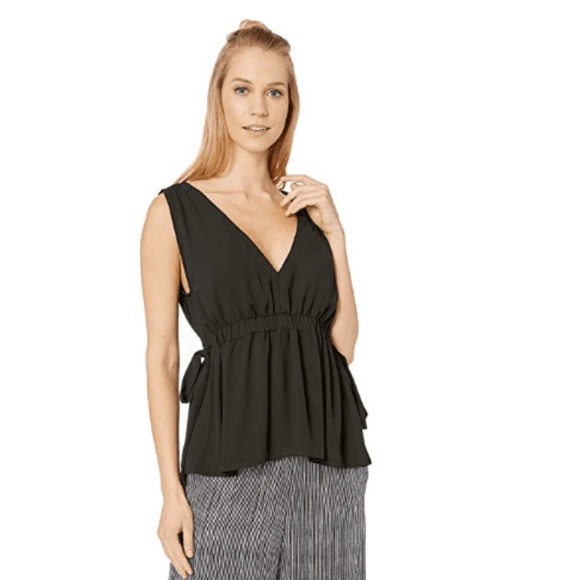 BCBG Max Azria side tie black blouse - Picture 1 of 6